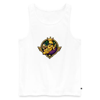 Königliche Banane mit Swag - Männer Premium Bio Tank Top - Weiß - Vorne - Michal (187cm)