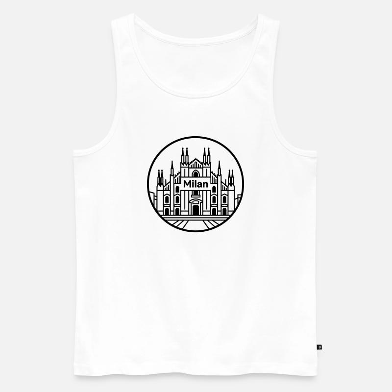 Mailand - Männer Premium Bio Tank Top - Weiß
