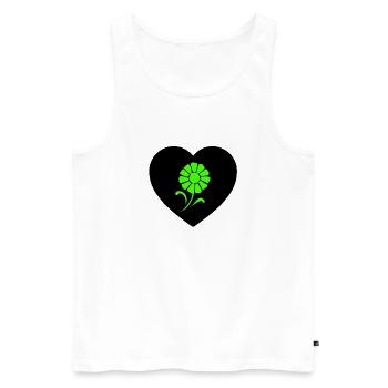 Flowers - Men's Premium Organic Tank Top - white - Front - Michal (187cm)