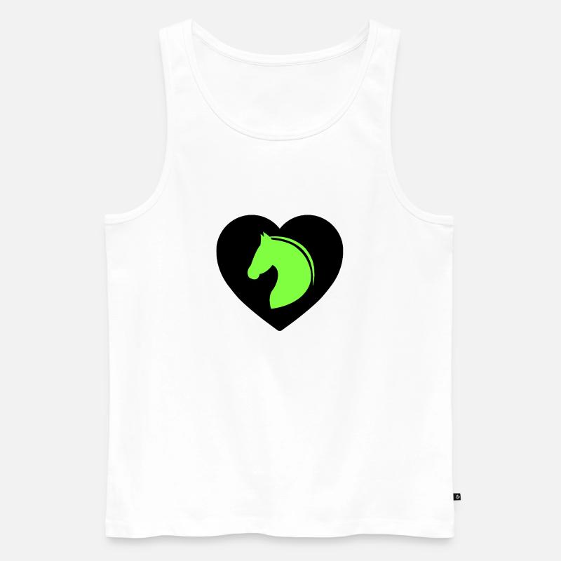 Pferde - Männer Premium Bio Tank Top - Weiß