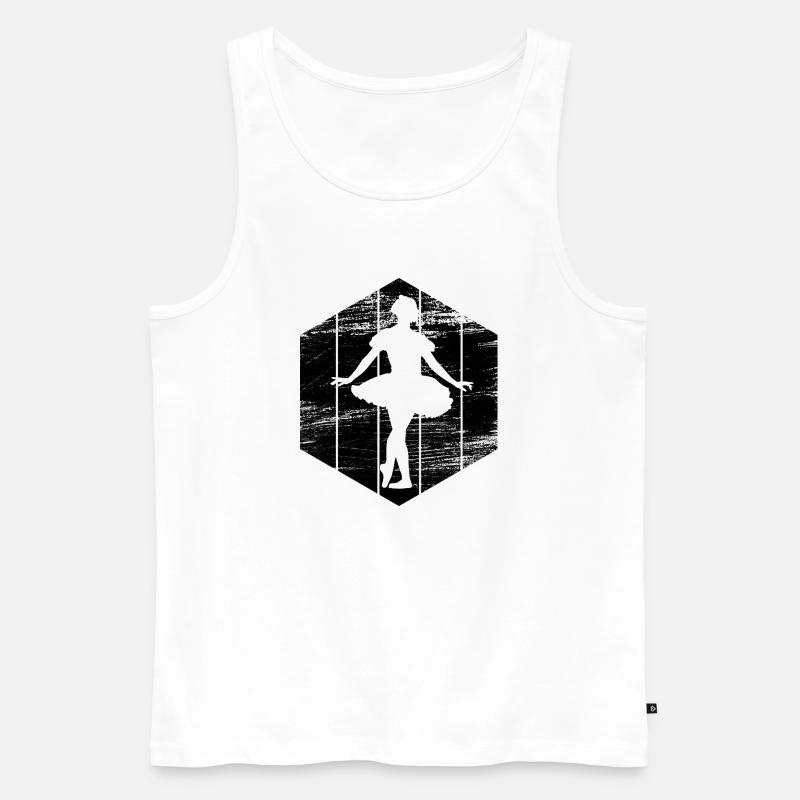 Ballettmädchen - Männer Premium Bio Tank Top - Weiß