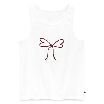 Illustration de ruban dessiné à la main - Débardeur bio Premium Homme - blanc - Devant - Michal (187cm)