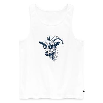 Großartige Ziege - Männer Premium Bio Tank Top - Weiß - Vorne - Michal (187cm)