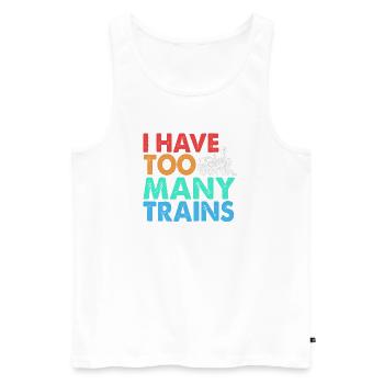 Modelleisenbahn Modellbau Modellbauer - Männer Premium Bio Tank Top - Weiß - Vorne - AI Model Male 178 light (178cm)