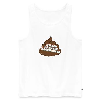 Mieser Brauner Haufen - Männer Premium Bio Tank Top - Weiß - Vorne - AI Model Male 178 light (178cm)