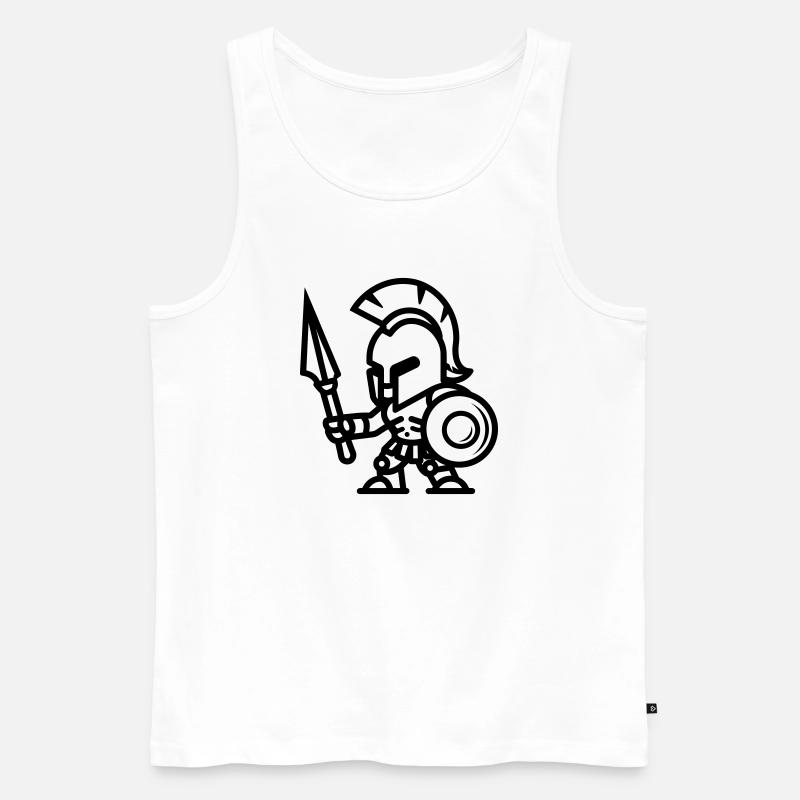 Spartanisch - Männer Premium Bio Tank Top - Weiß