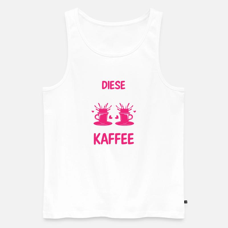 Kaffee Kaffeeliebhaber Mutter Mama - Männer Premium Bio Tank Top - Weiß