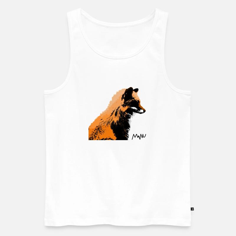 Fuchs - Männer Premium Bio Tank Top - Weiß
