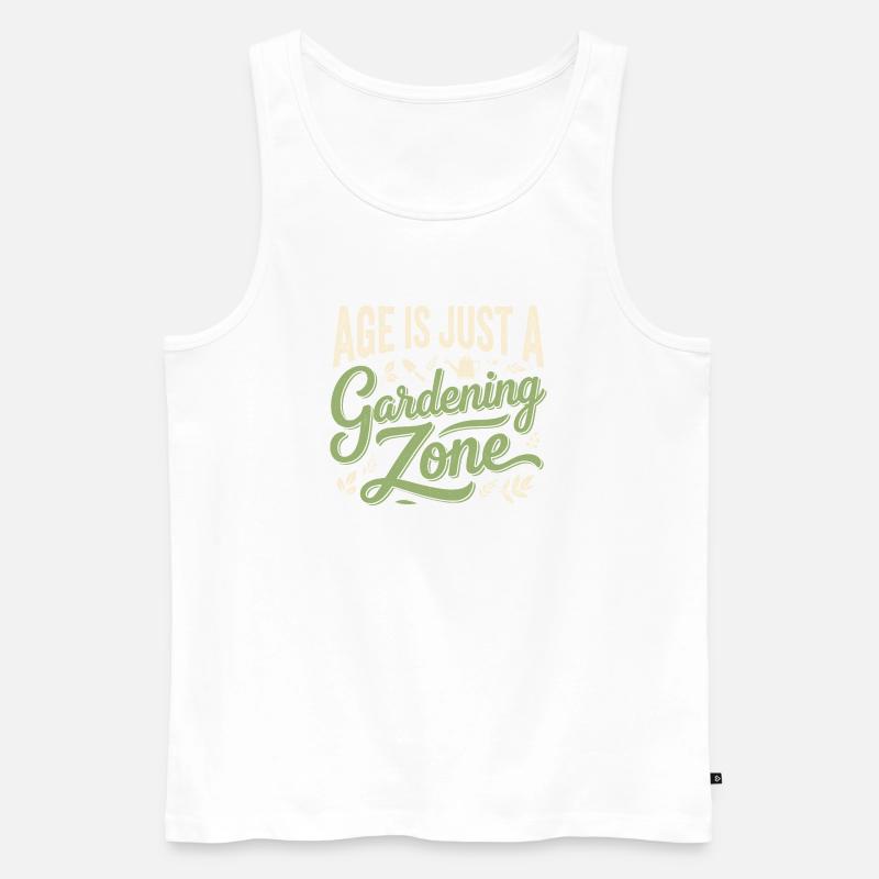 Alter nur Gartenzone | Gärtner Spruch - Männer Premium Bio Tank Top - Weiß