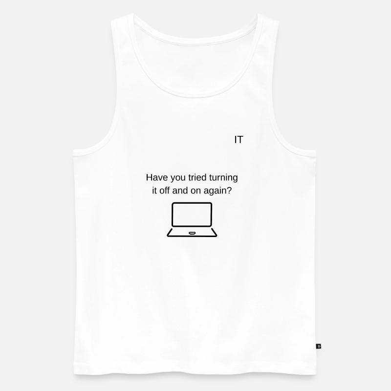 Tech support  - Men's Premium Organic Tank Top - white