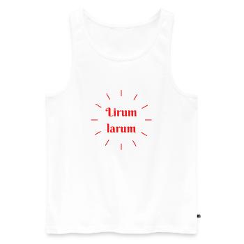 Lirumlarum Sun - Vocabulaire, mots oubliés - Débardeur bio Premium Homme - blanc - Devant - Michal (187cm)
