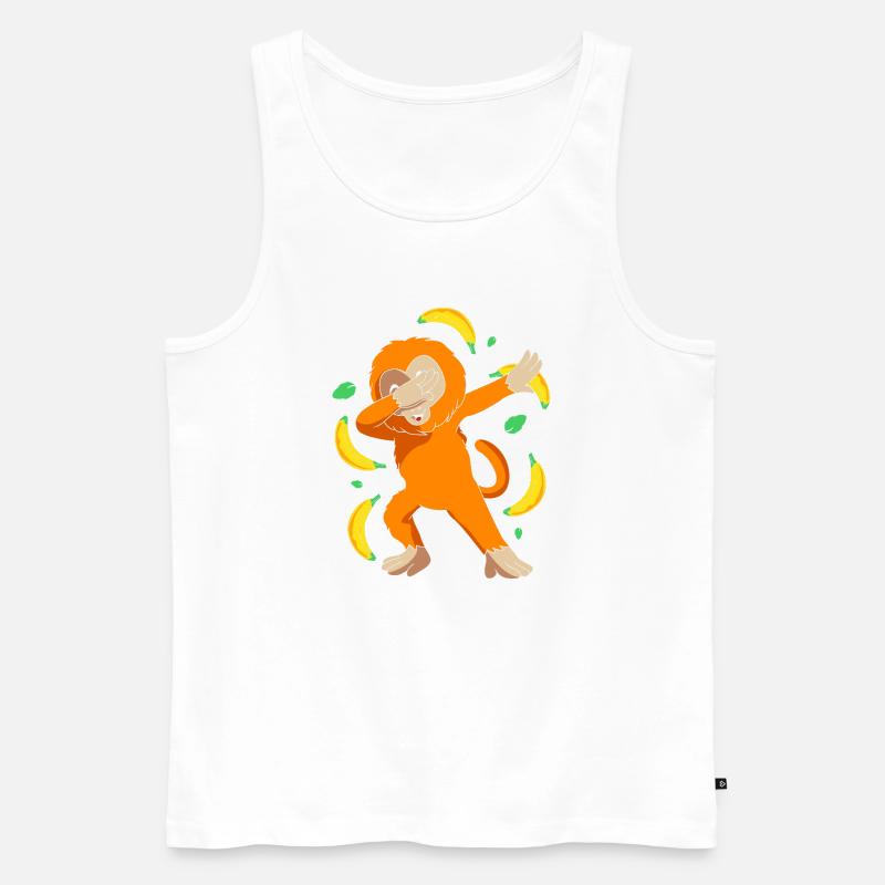 Tamarin Affe Affen Affenähnlich Affengesicht - Männer Premium Bio Tank Top - Weiß