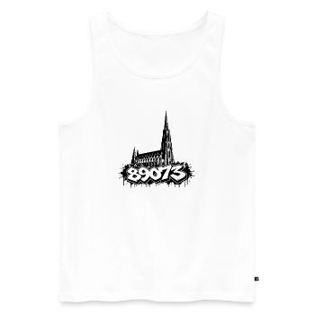 Ulm Motiv 5 - Männer Premium Bio Tank Top - Weiß - Vorne - AI Model Male 178 light (178cm)