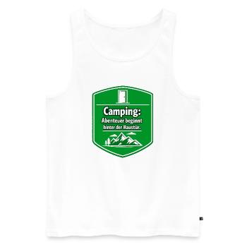Campeur - Débardeur bio Premium Homme - blanc - Devant - Michal (187cm)