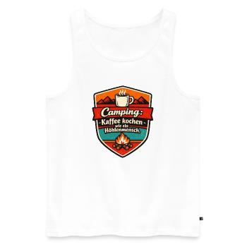 Camper Camping - Men's Premium Organic Tank Top - white - Front - Michal (187cm)