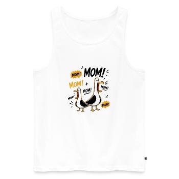 Lustige Möwen-Mama-Muttertag-Mama-Möwen - Männer Premium Bio Tank Top - Weiß - Vorne - AI Model Male 178 light (178cm)