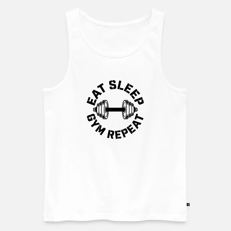 Fitnessstudio - Männer Premium Bio Tank Top - Weiß