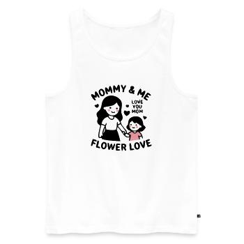 Mommy and Me Partnerlook Mama Tochter - Männer Premium Bio Tank Top - Weiß - Vorne - Michal (187cm)
