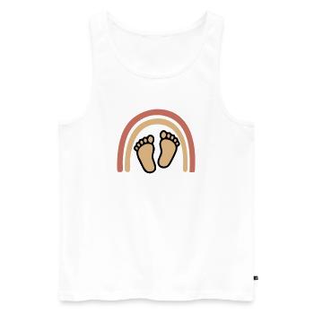 Baby Feet Rainbow Boho - Men's Premium Organic Tank Top - white - Front - AI Model Male 178 light (178cm)