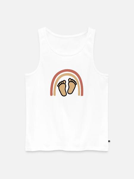 Baby Feet Rainbow Boho - Men's Premium Organic Tank Top - white