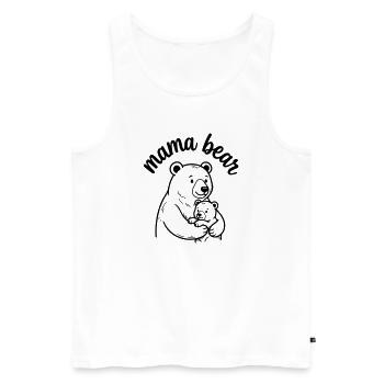 Mama bear - Men's Premium Organic Tank Top - white - Front - AI Model Male 178 light (178cm)
