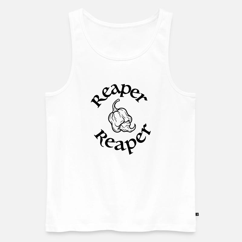Carolina Reaper - Männer Premium Bio Tank Top - Weiß
