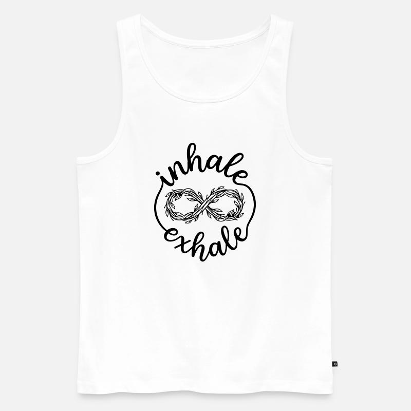 Meditation - Männer Premium Bio Tank Top - Weiß