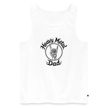 Heavy-Metal-Vater - Männer Premium Bio Tank Top - Weiß - Vorne - Michal (187cm)