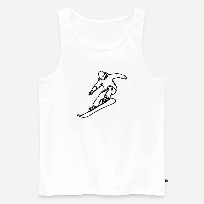 Snowboarder - Männer Premium Bio Tank Top - Weiß