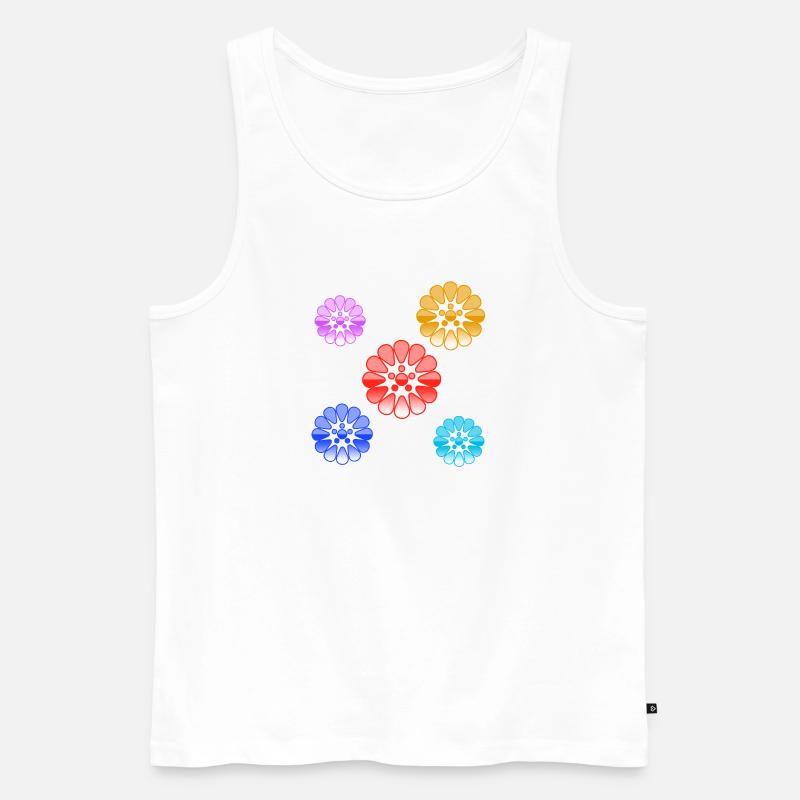 Blumen - Männer Premium Bio Tank Top - Weiß