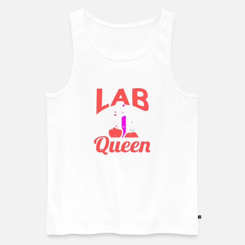 Lab Queen Chemiebecher - Männer Premium Bio Tank Top - Weiß