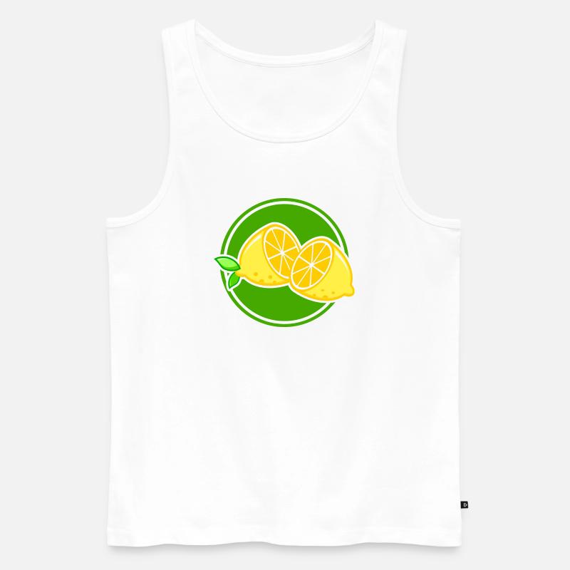 Zitrone - Männer Premium Bio Tank Top - Weiß