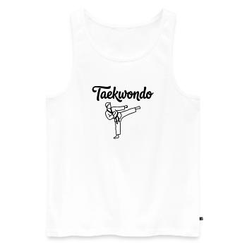Taekwondo - Männer Premium Bio Tank Top - Weiß - Vorne - Michal (187cm)