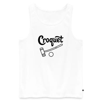 croquet - Men's Premium Organic Tank Top - white - Front - AI Model Male 178 light (178cm)