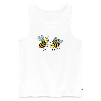 Insekten - Männer Premium Bio Tank Top - Weiß - Vorne - AI Model Male 178 light (178cm)