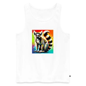 Lemur - Men's Premium Organic Tank Top - white - Front - Michal (187cm)