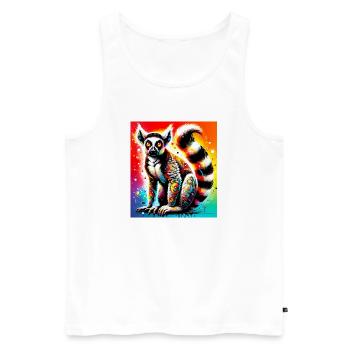 Lemur - Men's Premium Organic Tank Top - white - Front - AI Model Male 178 light (178cm)