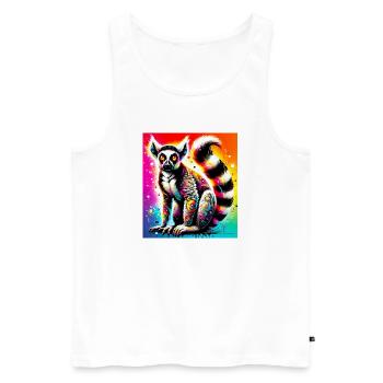Lemur - Men's Premium Organic Tank Top - white - Front - Michal (187cm)