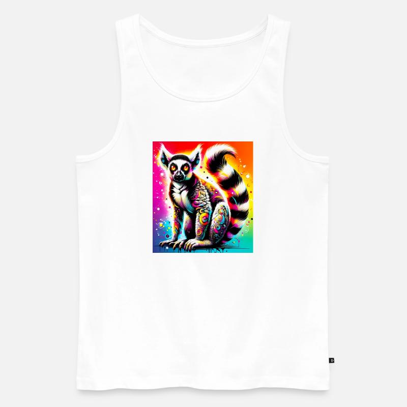 Lemur - Männer Premium Bio Tank Top - Weiß