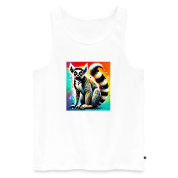 Lémurien - Débardeur bio Premium Homme - blanc - Devant - Michal (187cm)