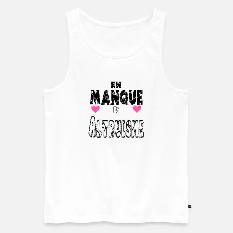 Fehlender Altruismus - Männer Premium Bio Tank Top - Weiß