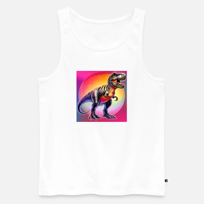Dinosaurier - Männer Premium Bio Tank Top - Weiß