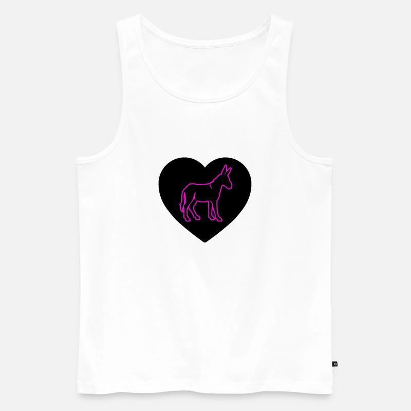 Esel - Männer Premium Bio Tank Top - Weiß