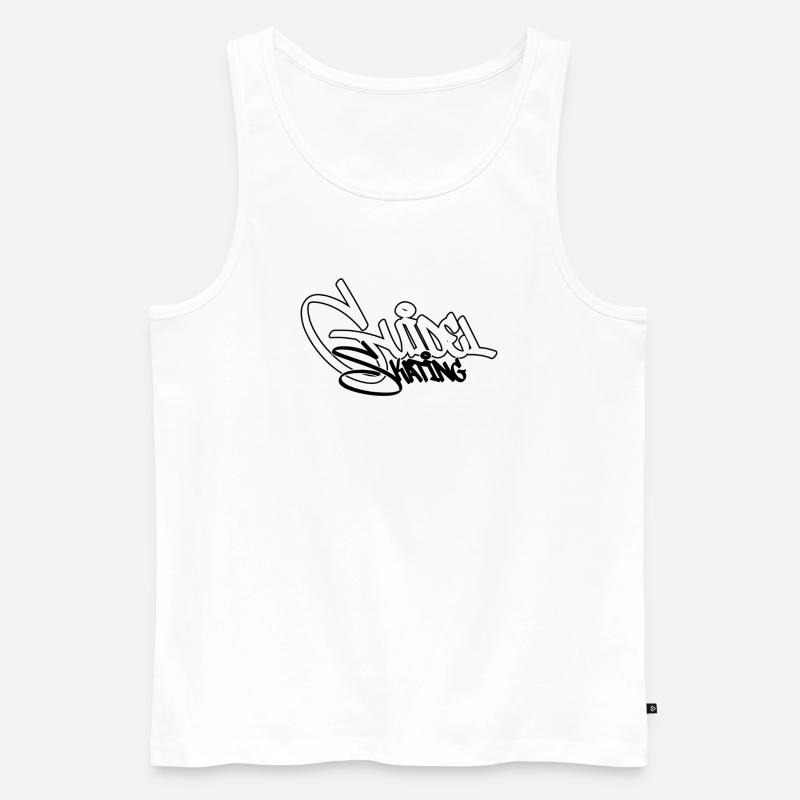 Graffiti Skate Vibe - Männer Premium Bio Tank Top - Weiß