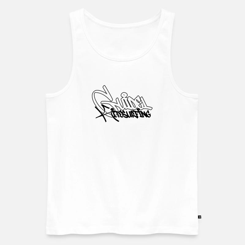 Surf Graffiti Kontrast-Tippfehler - Männer Premium Bio Tank Top - Weiß