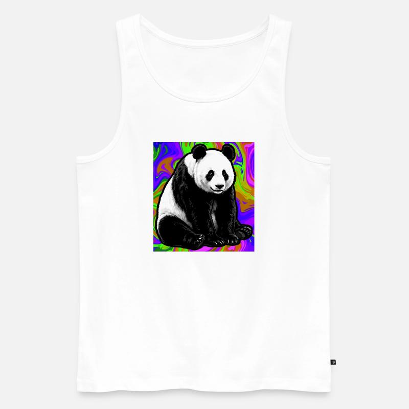Panda - Männer Premium Bio Tank Top - Weiß