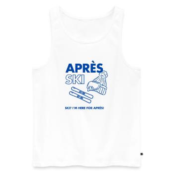 Après Ski Logo Beanie Skis - Männer Premium Bio Tank Top - Weiß - Vorne - Michal (187cm)