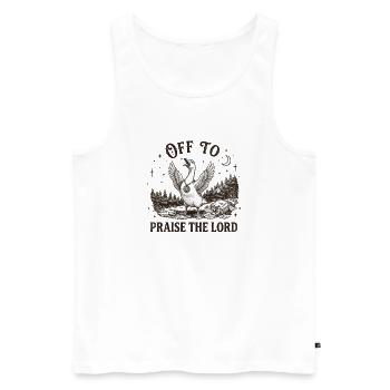 to praise the Lord Christian Gans - Men's Premium Organic Tank Top - white - Front - Michal (187cm)