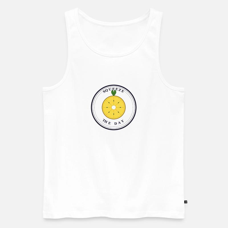 squeeze the day - Männer Premium Bio Tank Top - Weiß