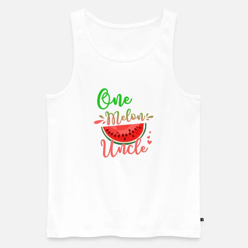 Ein Onkel in einer Melone - Männer Premium Bio Tank Top - Weiß
